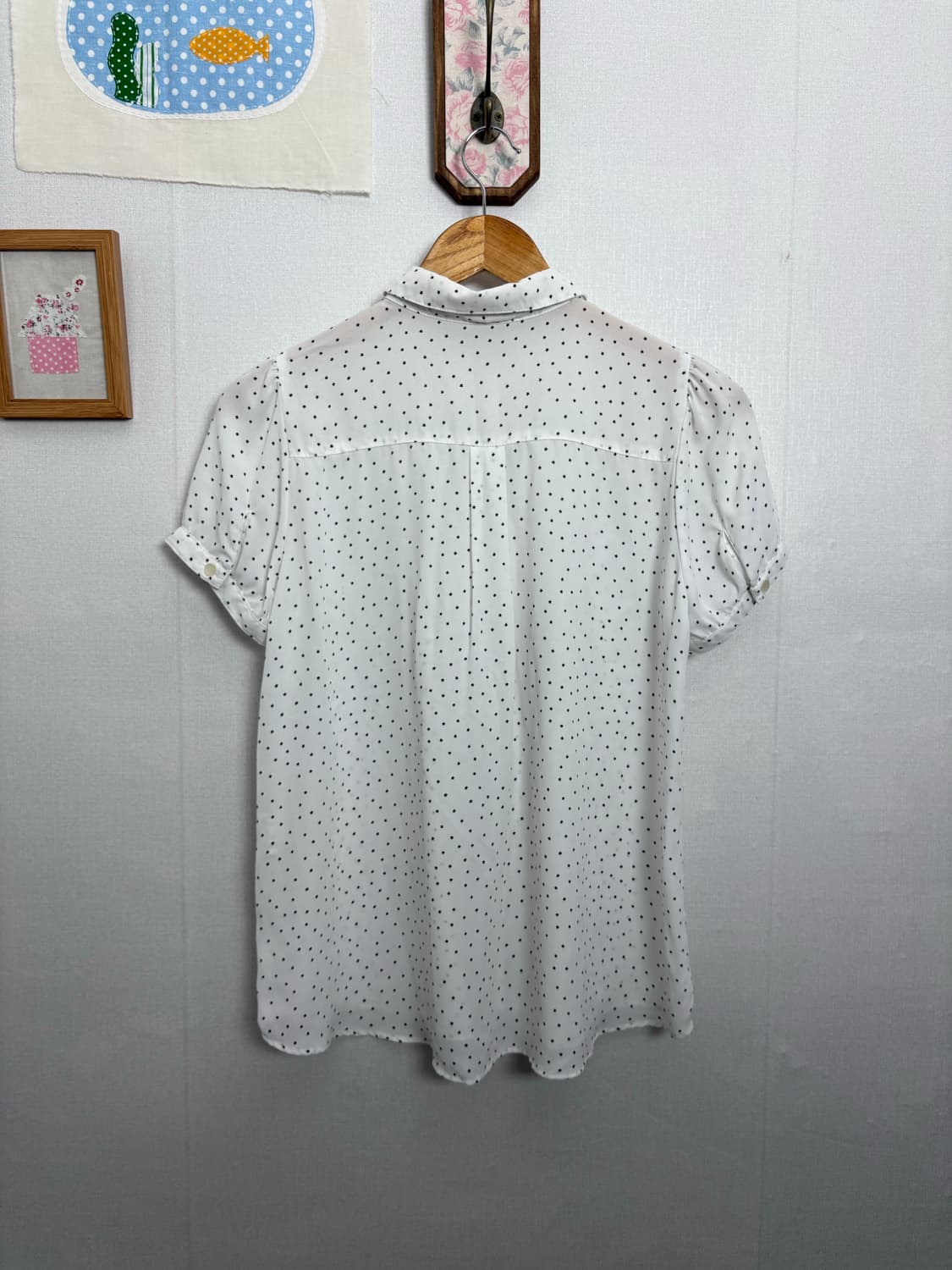 화이트 별 도트 블라우스 상품이미지5