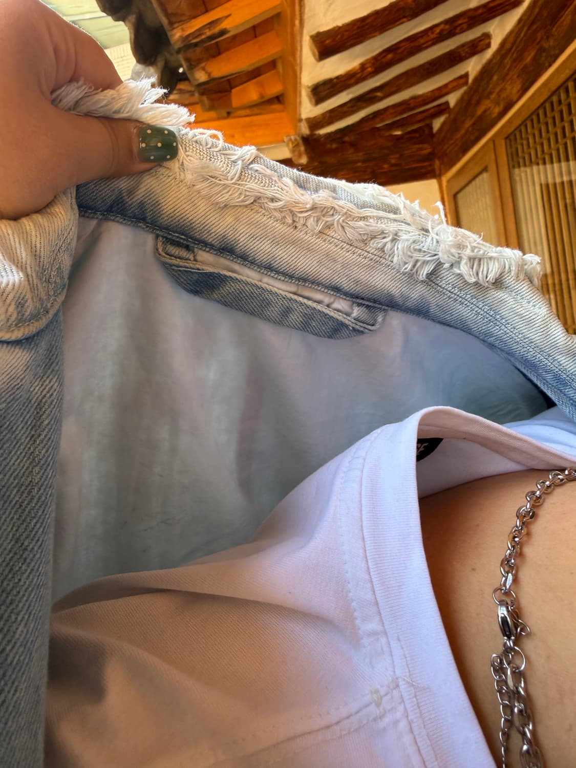 032c 데님 연청 롱바바리 상품이미지3