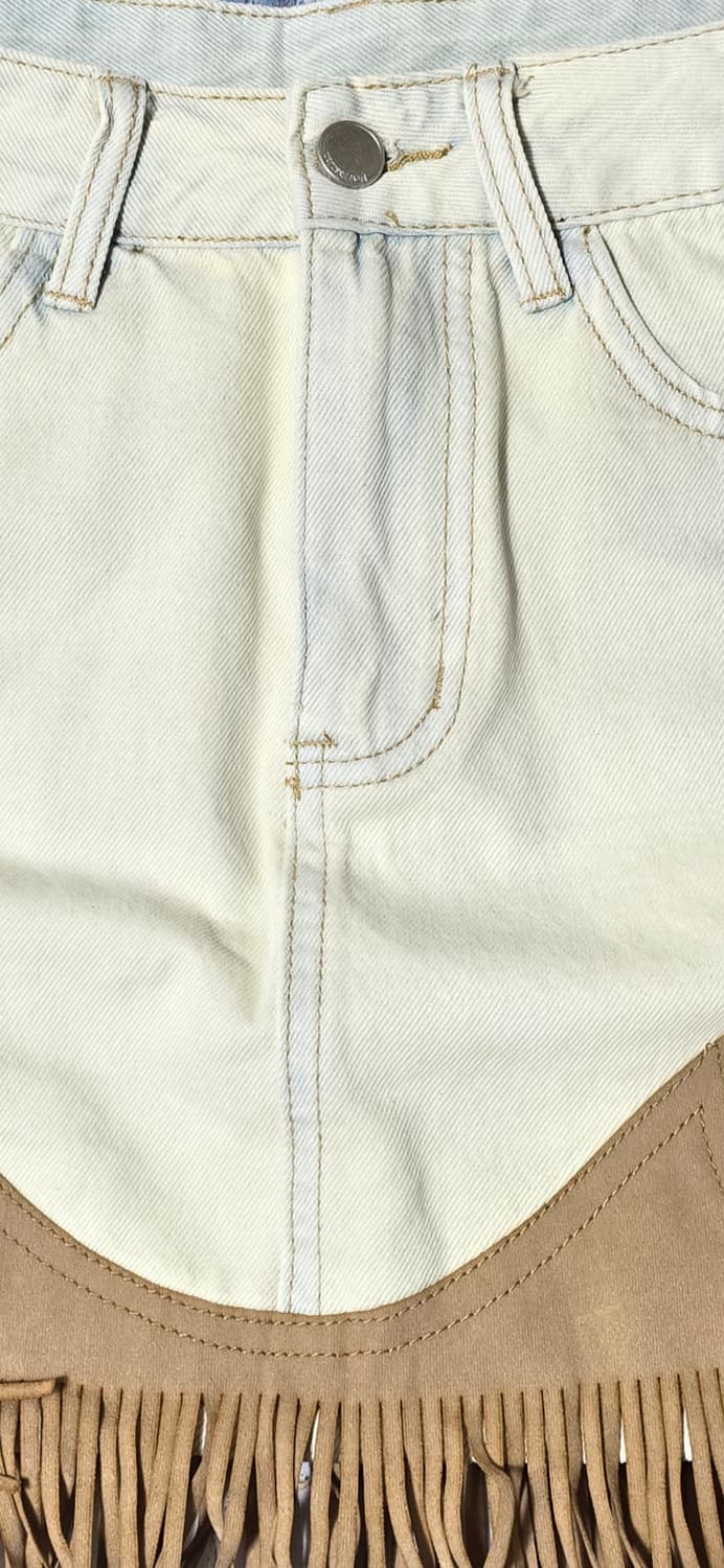 태슬 데님 미니 스커트 M 상품이미지3