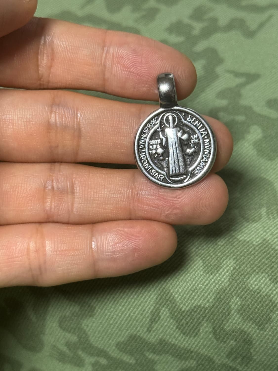 성 베네딕토 펜던트 스테인레스 스틸 목걸이 22x22 mm 상품이미지5