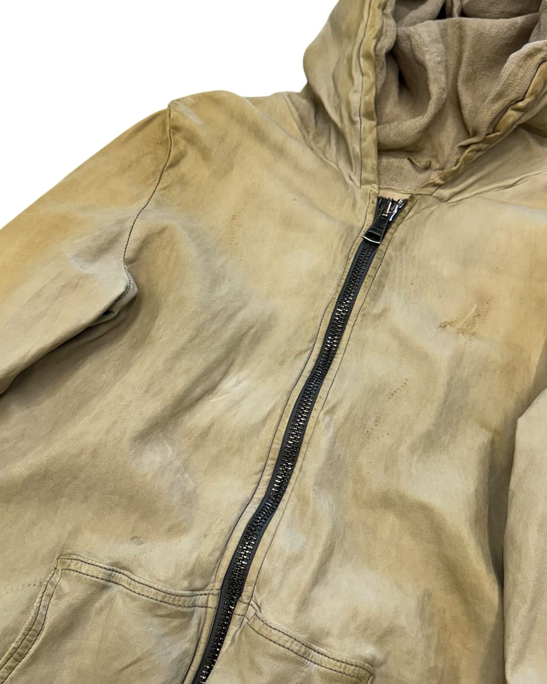 조르지오 브라토 레더 후디드 자켓 상품이미지6