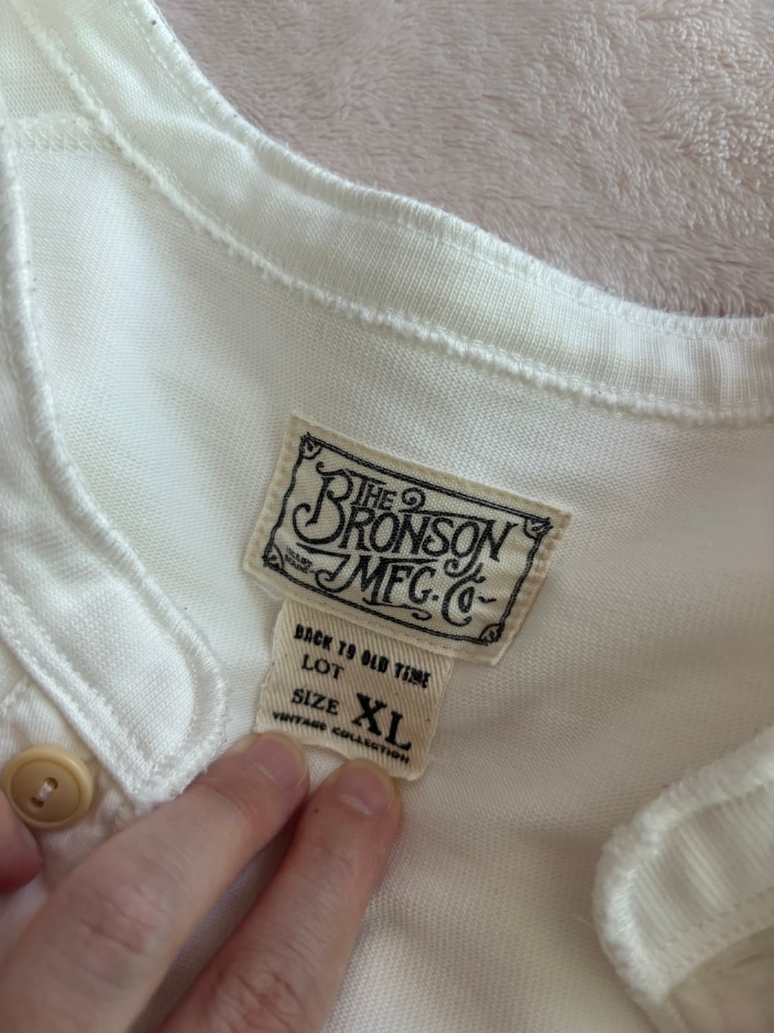브론슨 Vintage Long Sleeve Henley Shirt XL 상품이미지2