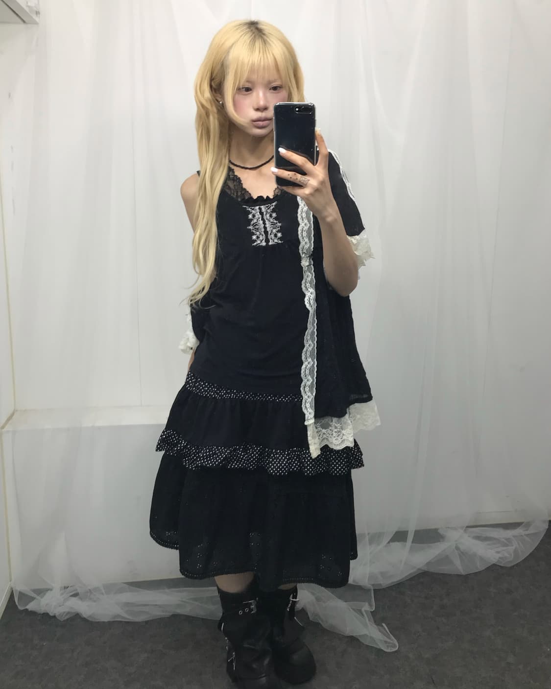 ✿블랙 도트 레이스 페어리 set ✿ 상품이미지3