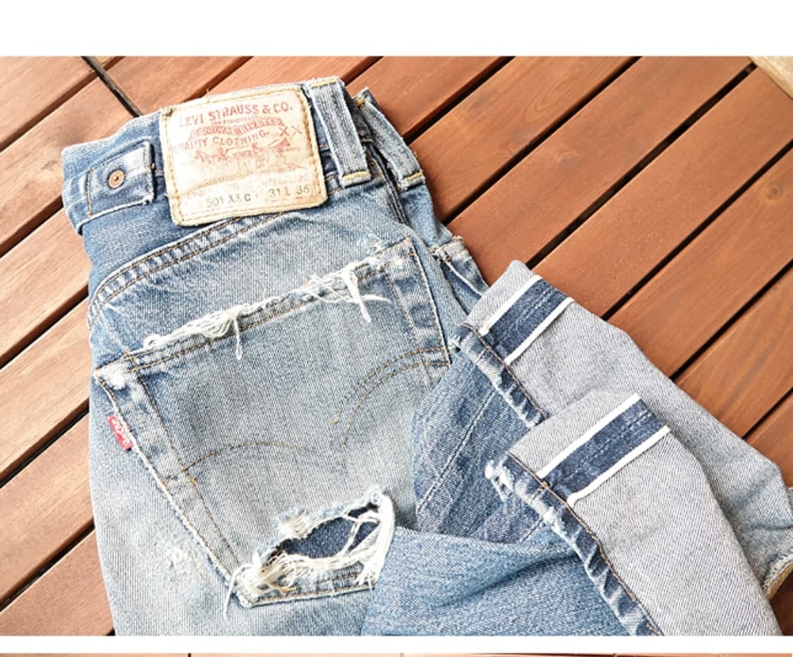미국산 90s 리바이스 37 501xx 빅e LVC 상품이미지1