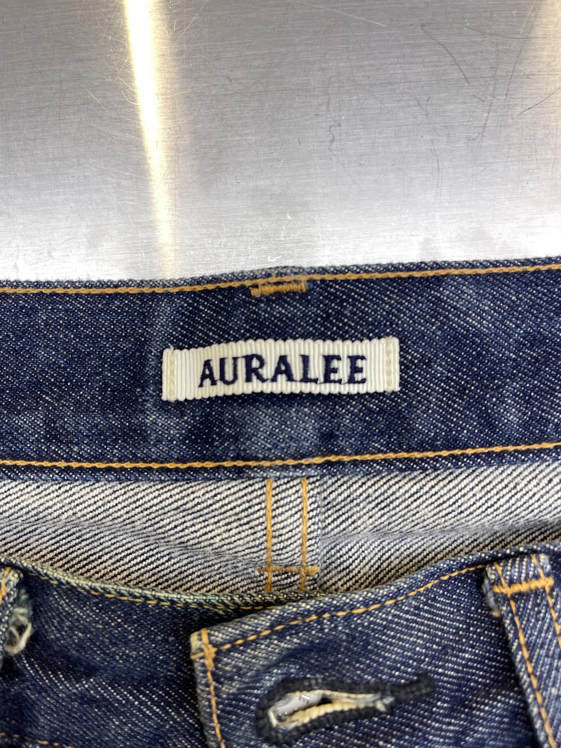 오라리 25ss 하드 트위스트 데님 와이드팬츠 상품이미지7