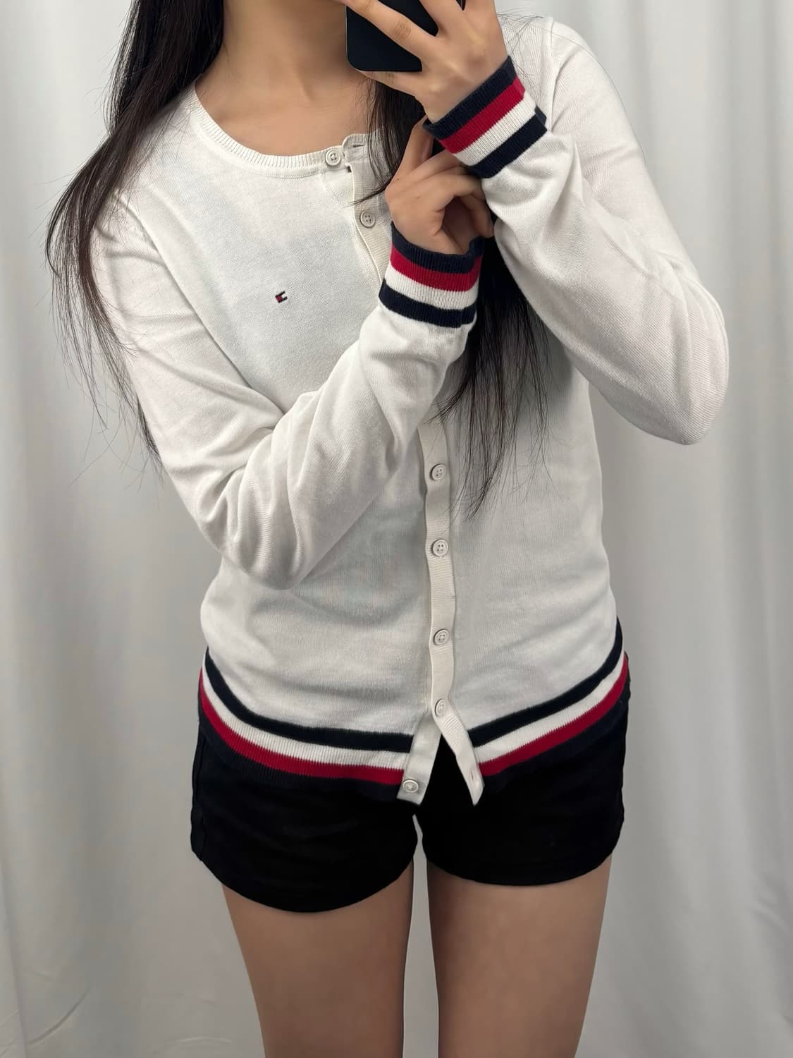 타미힐피거 화이트 가디건 상품이미지2