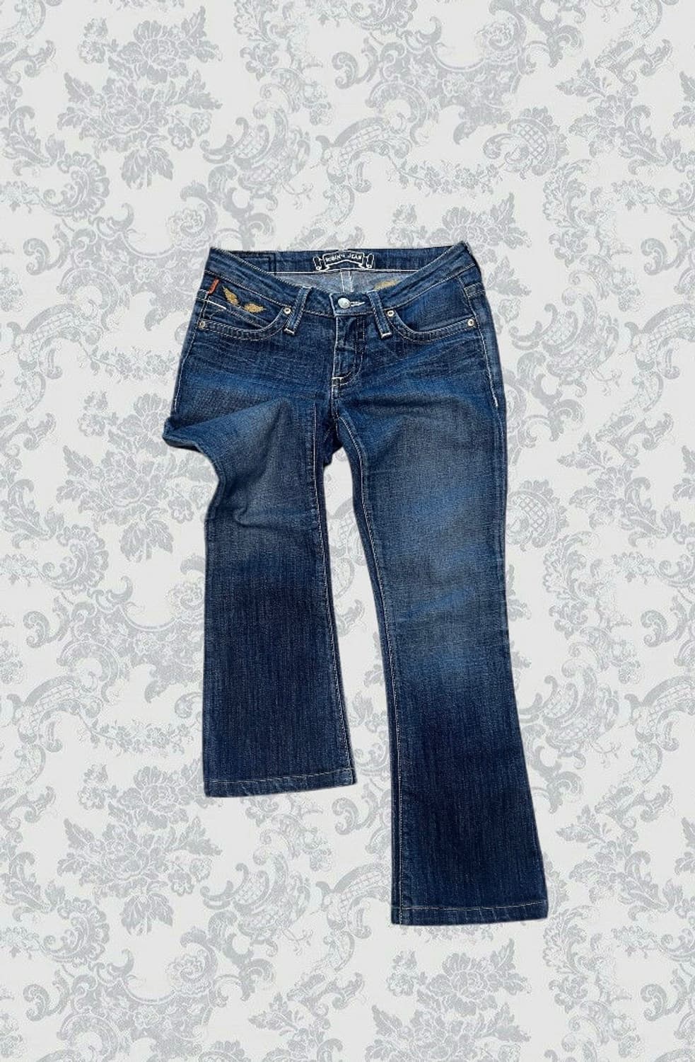 90s Robins jean 로빈스진 윙 디테일 날개 로우라이즈 부츠컷 상품이미지4