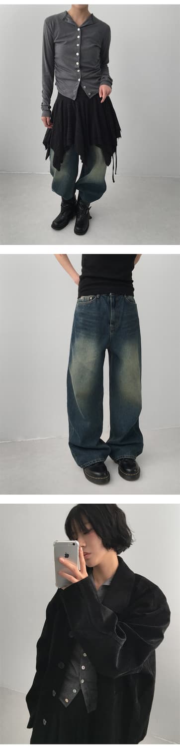 Festo Vintage Wide Jeans (YL/DY/DB) 상품이미지6