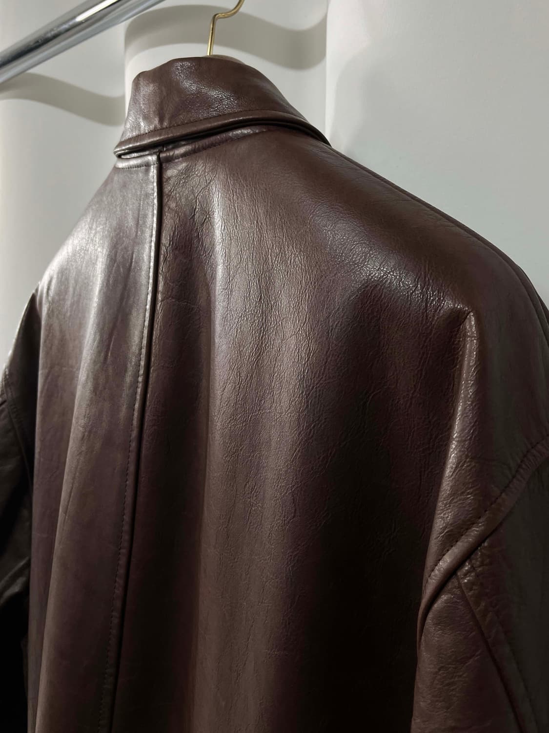 폴로 랄프로렌 카우하이드 우드브라운 카코트 레더 자켓 상품이미지8