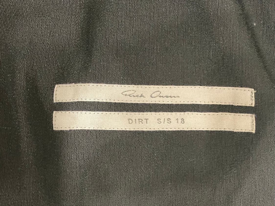 Rick Owens 18SS Dirt 사선 하이넥 코튼 재킷 블랙 상품이미지5