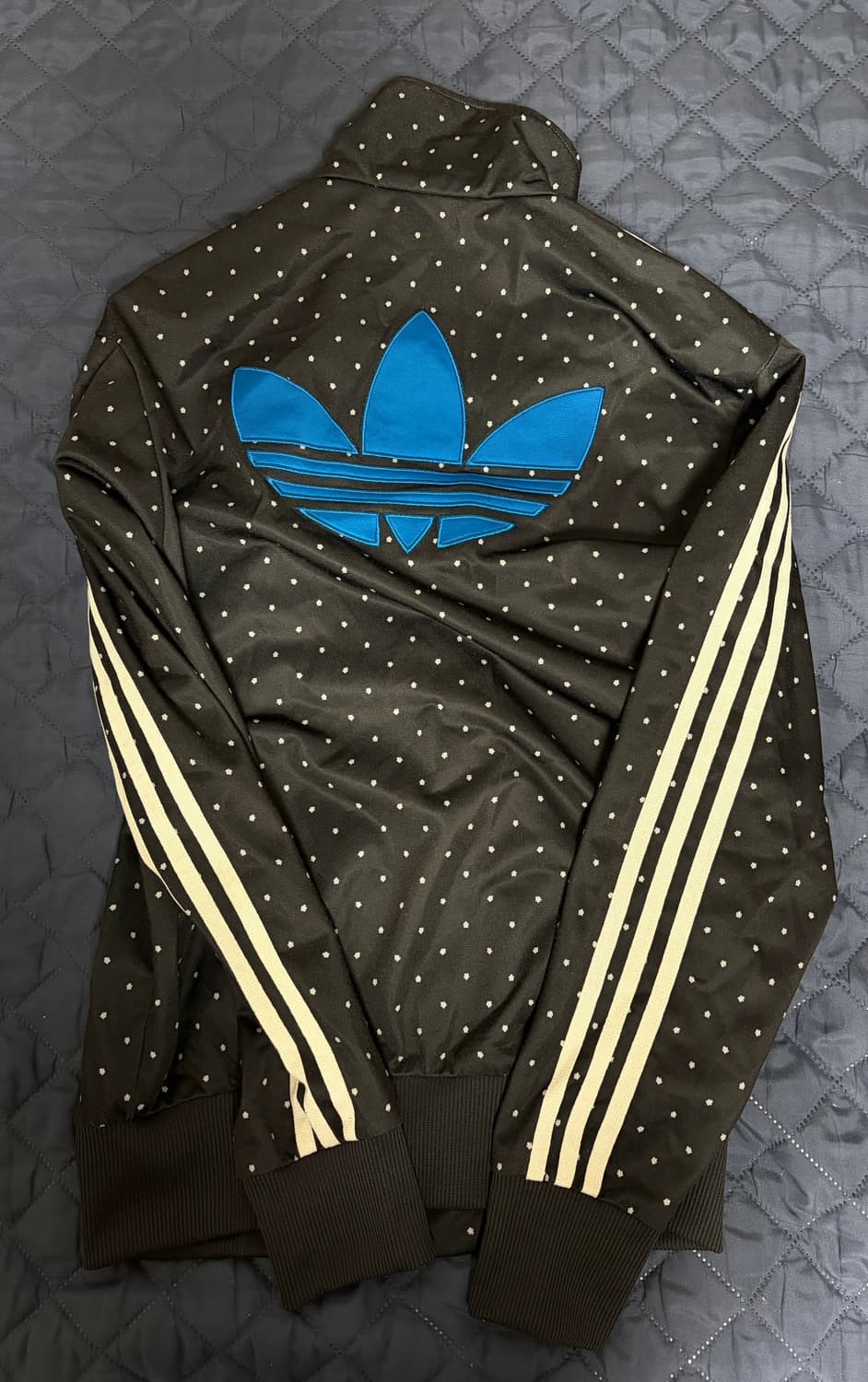 아디다스 블랙 도트 땡땡이 파이어버드 백로고 블루 져지 상품이미지2