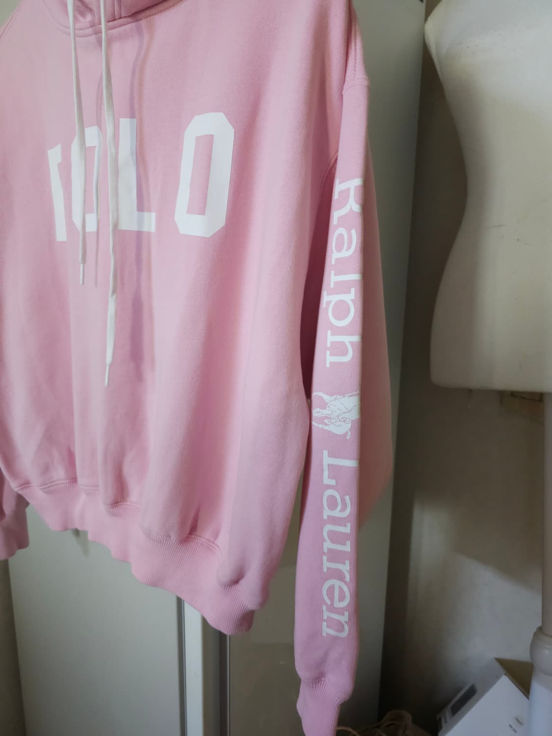 폴로 랄프로렌 핑크 기모 후드티 상품이미지3