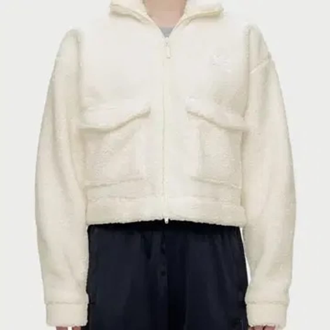 아디다스 여성 테디 자켓 오버핏 크롭 S 상품이미지1