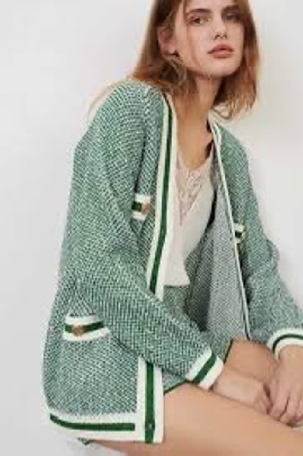 마쥬 트위드 니트 가디건 상품이미지3