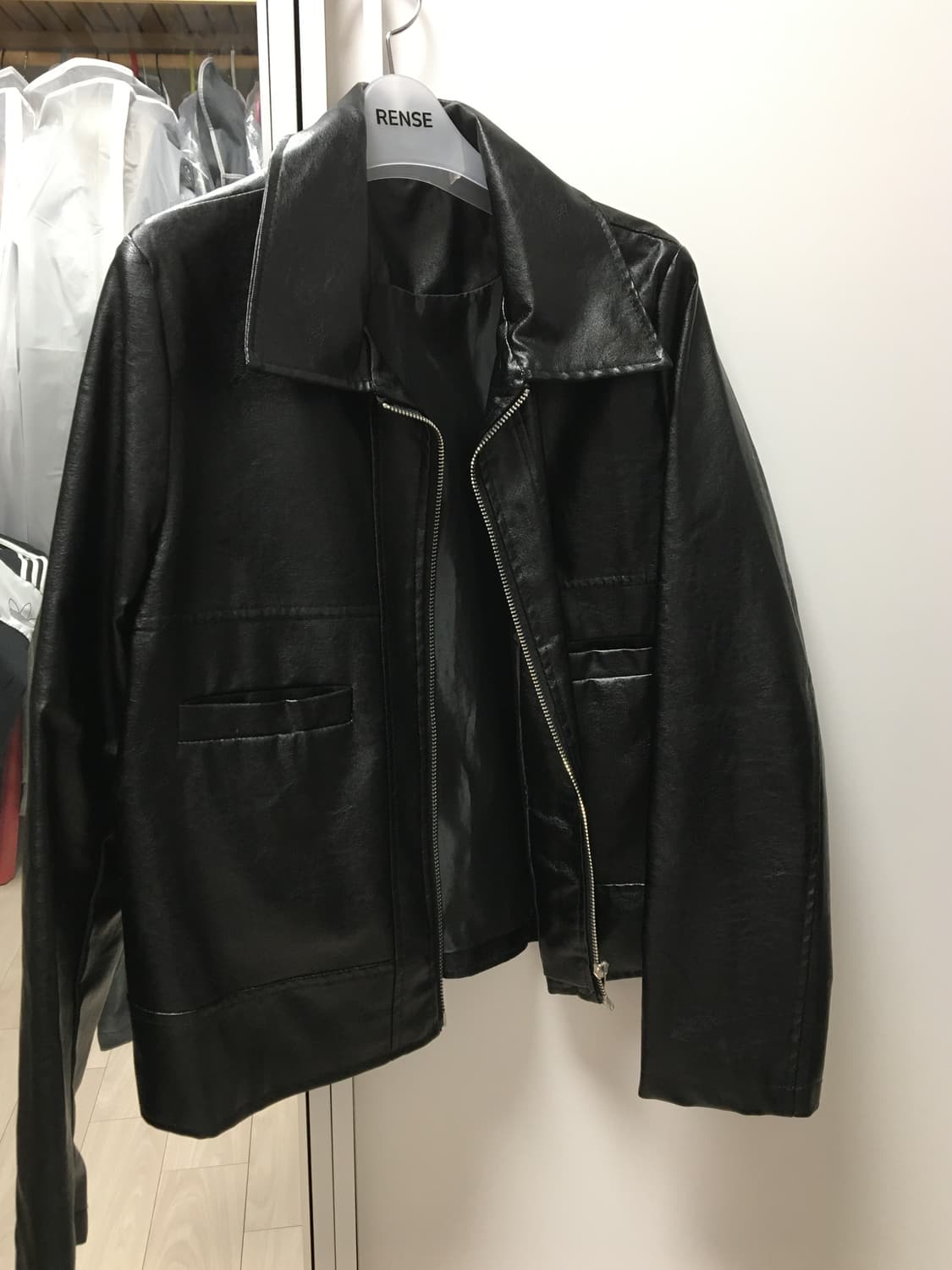 빈티지 레더 자켓 블랙 상품이미지2