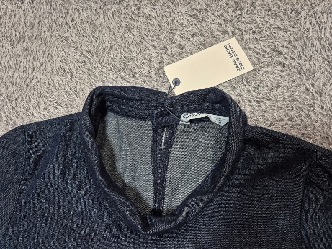 [새상품]자라 ZARA 데님 반팔 미니 원피스 S 상품이미지2