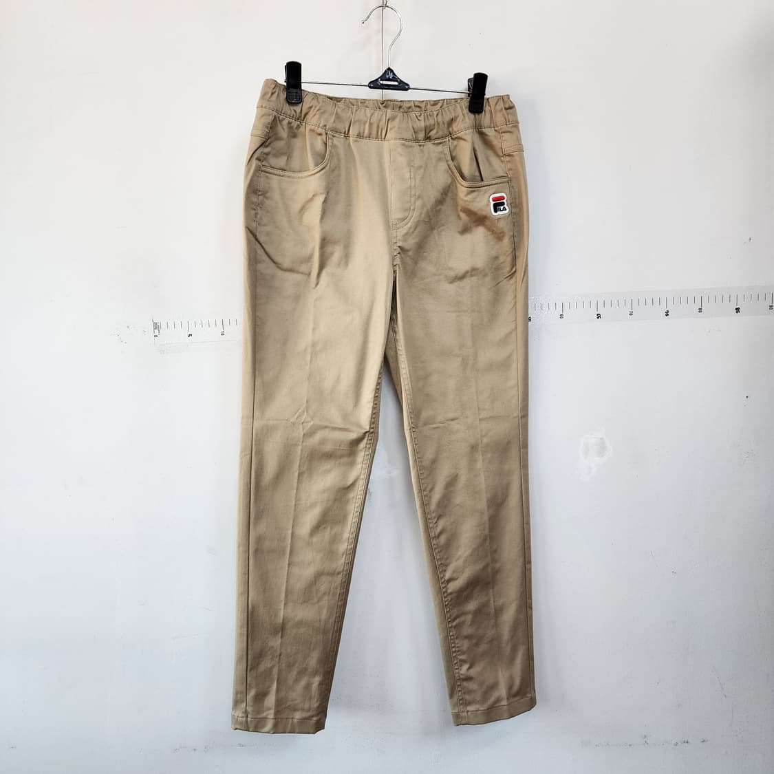  휠라 아동 베이지색 면바지 상품이미지1