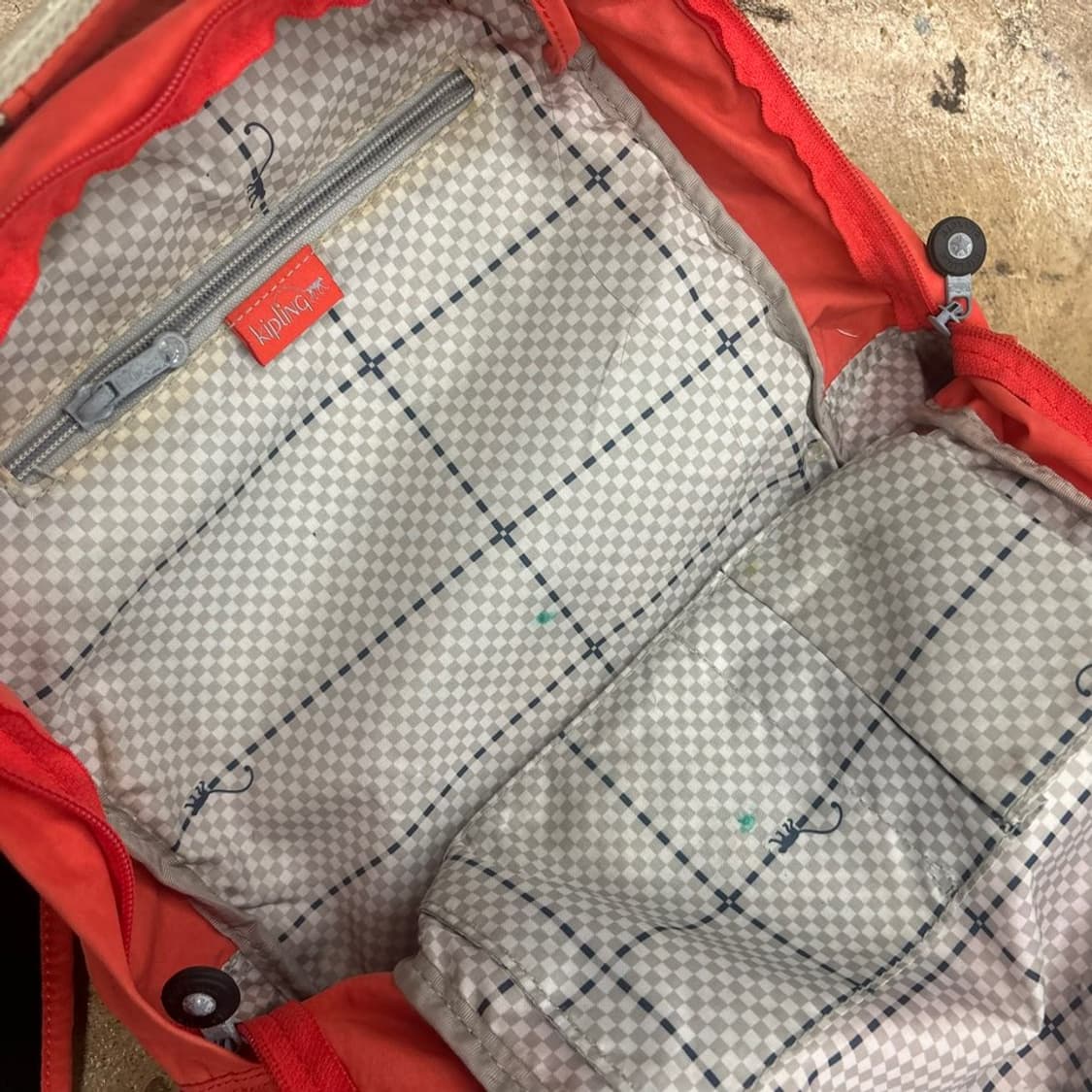 키플링 다홍색 오렌지 백팩 가방  상품이미지8