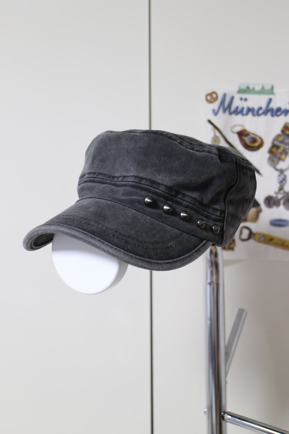 빈티지 스터드 포인트 헌팅캡 상품이미지1