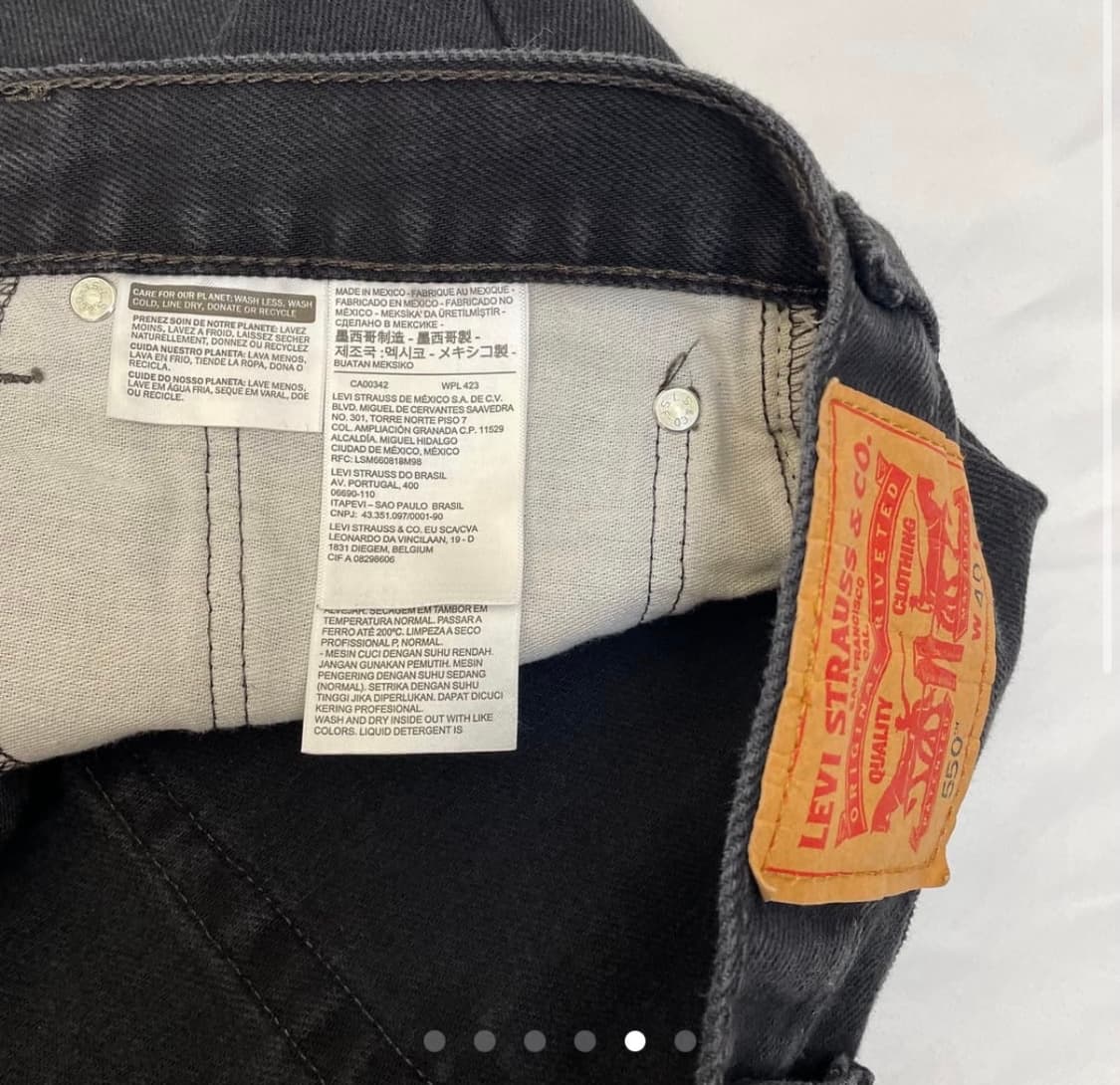 [40x30] 10s 리바이스 550 베이지탭 블랙 상품이미지5