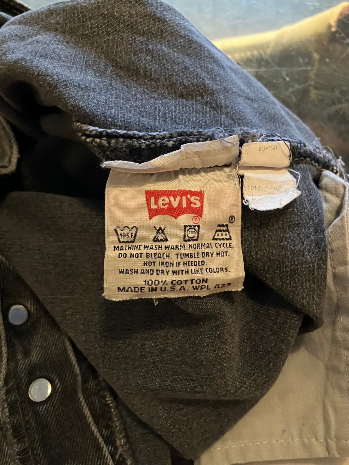 빅사이즈 90s USA 빈티지 리바이스 501 0660 블랙진 데님 팬츠 상품이미지9