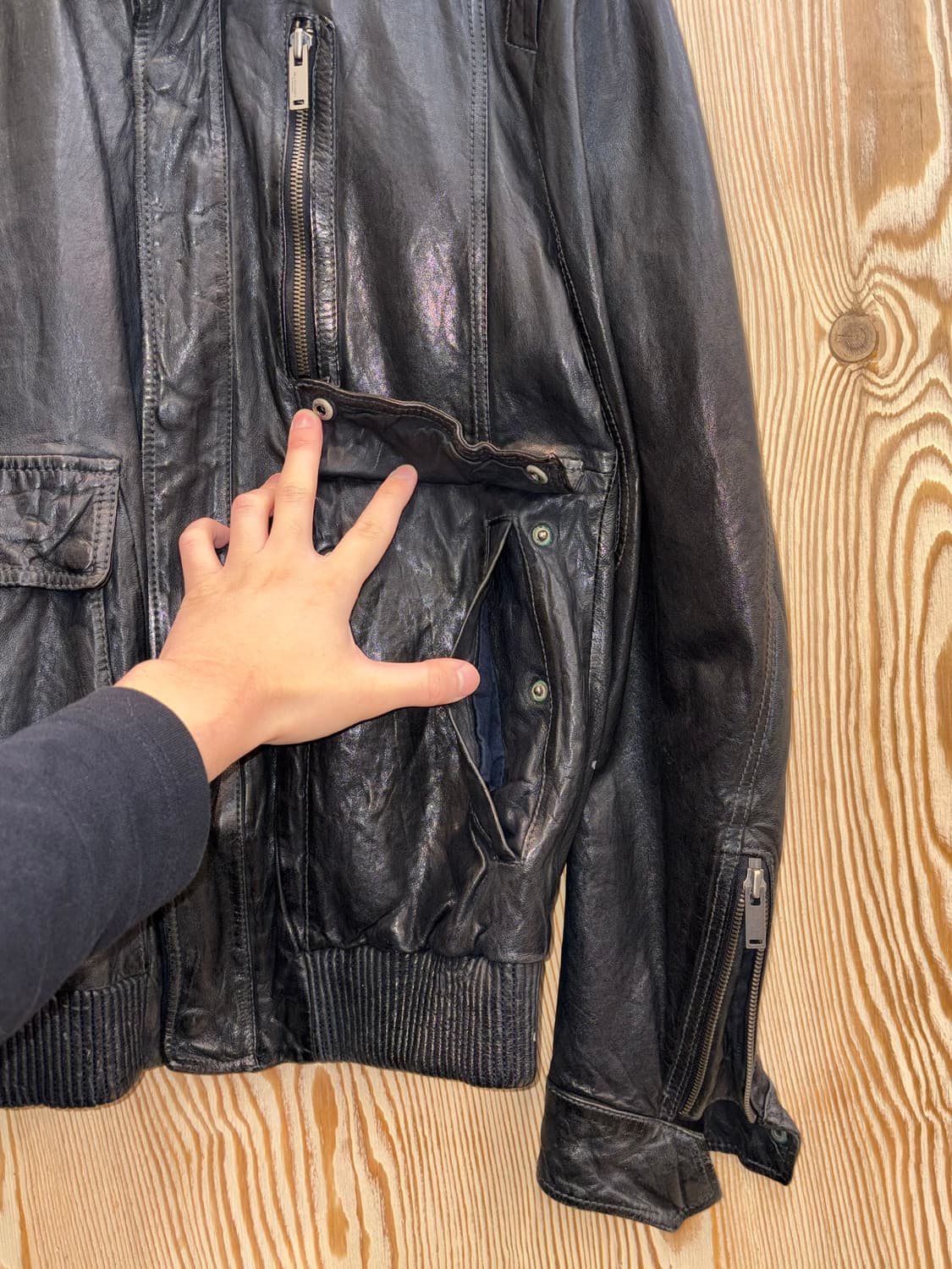 질스튜어트 뉴욕 브러쉬드 레더 자켓 상품이미지3