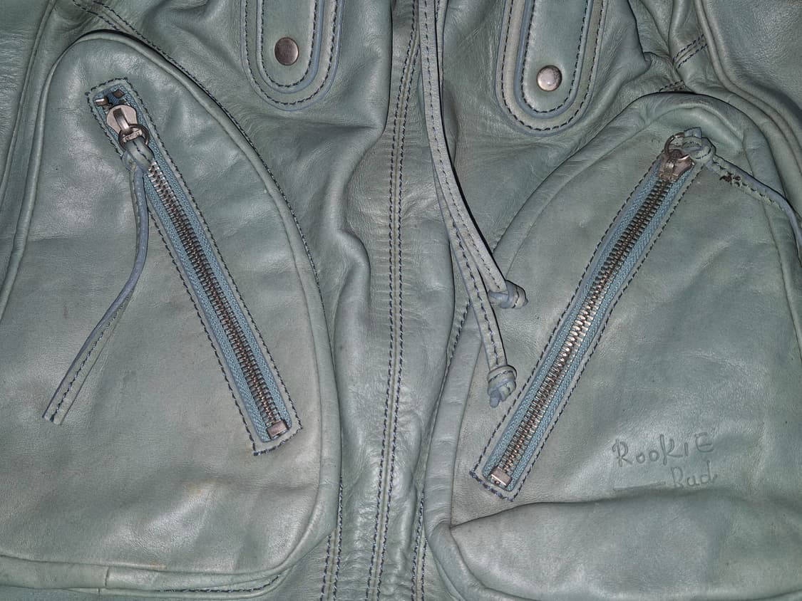 Vintage 09 Mint plain zipper leather Bag 상품이미지2