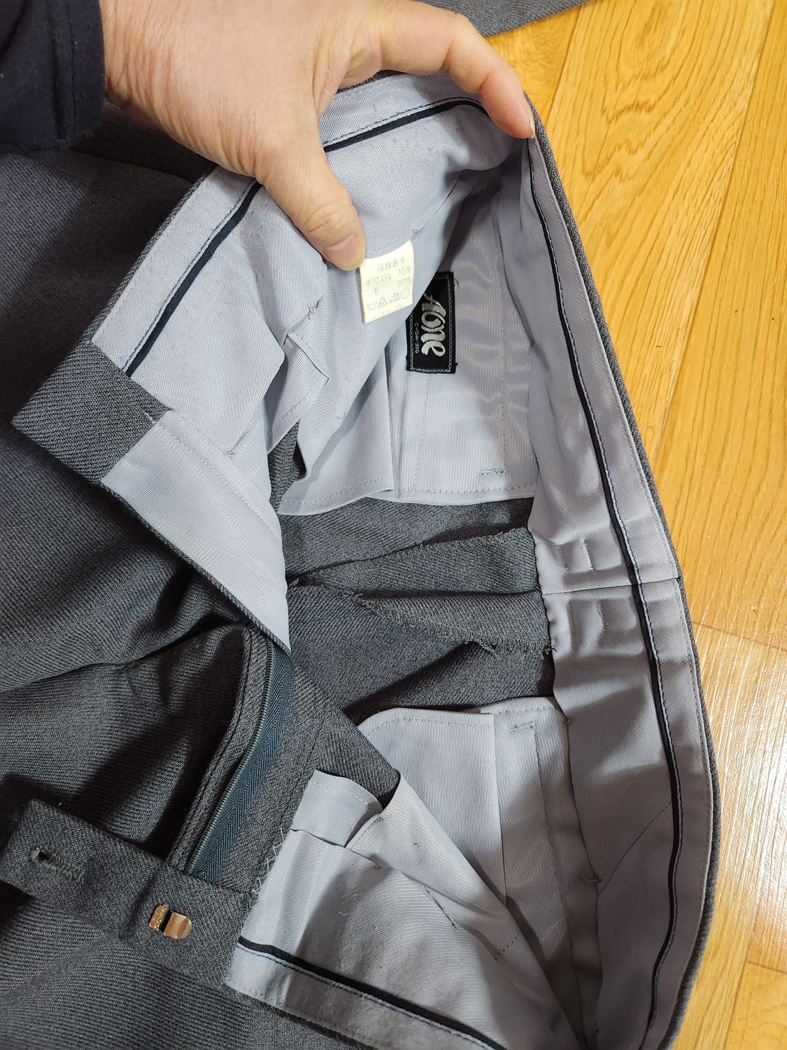 그레이 남성 정장 바지 슬랙스30 상품이미지5