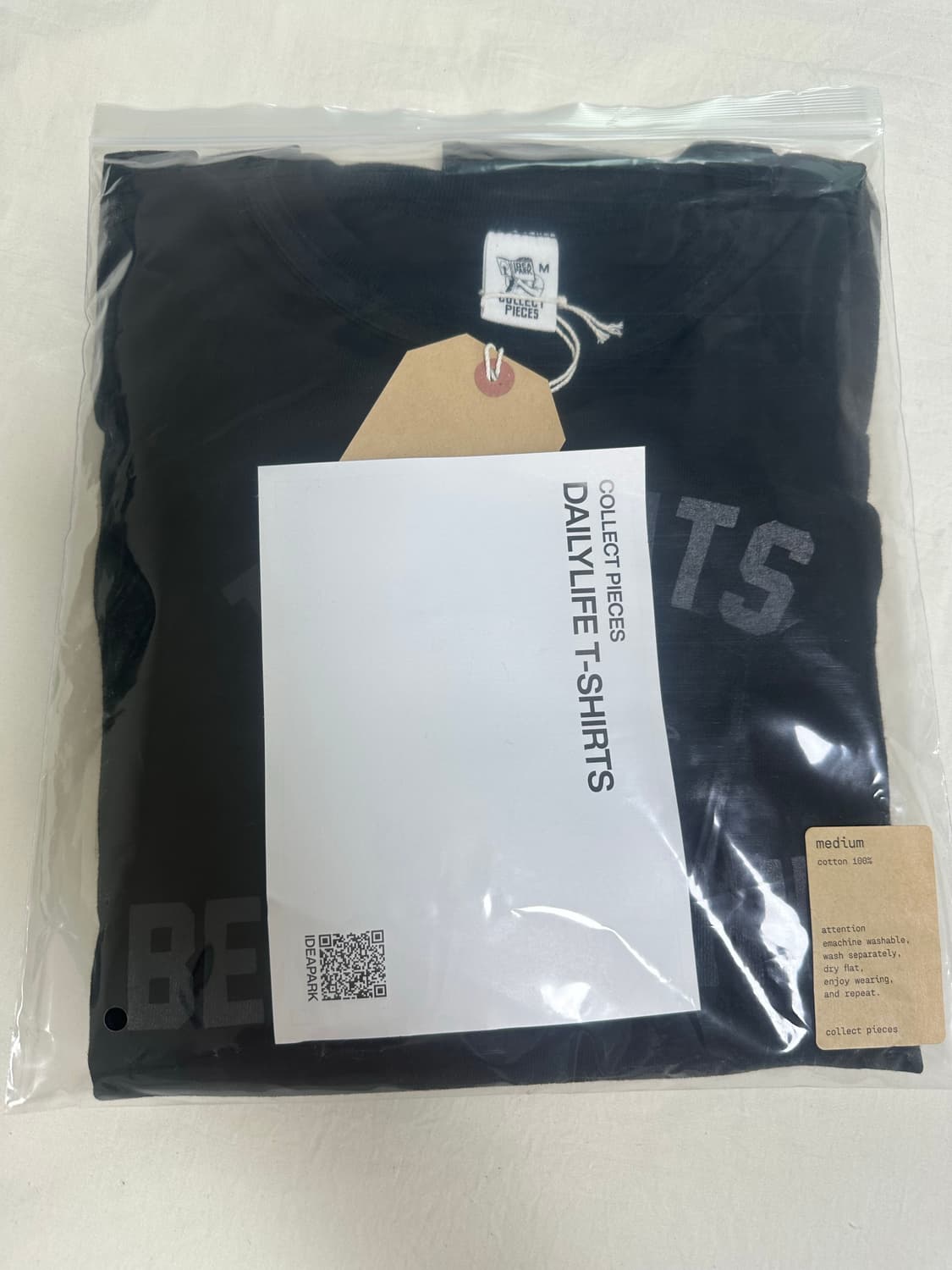 M 컬렉트피시스 블랙 반팔티셔츠 미개봉 새상품 상품이미지3