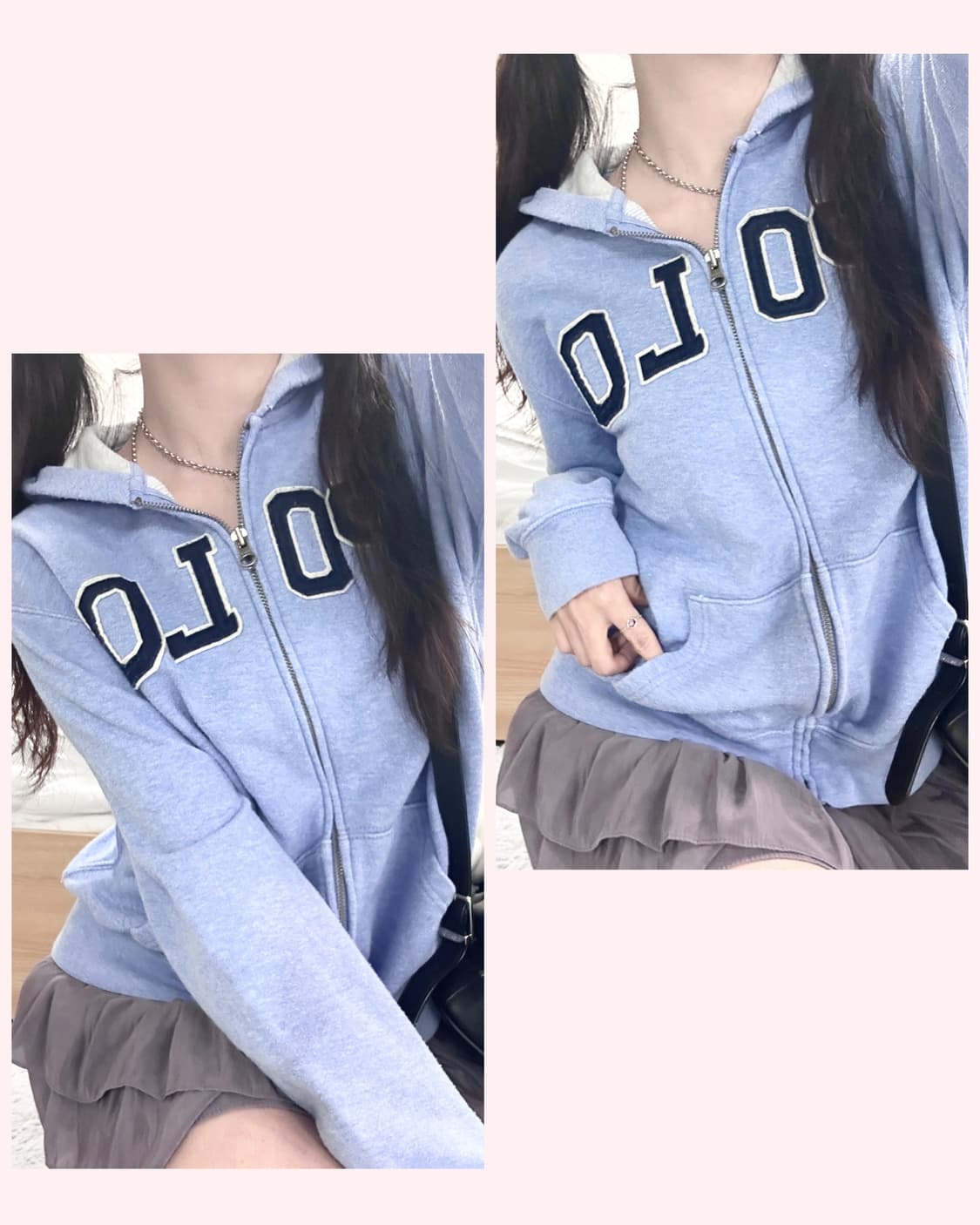 폴로 빅로고 뮤트소라 후드집업 상품이미지1