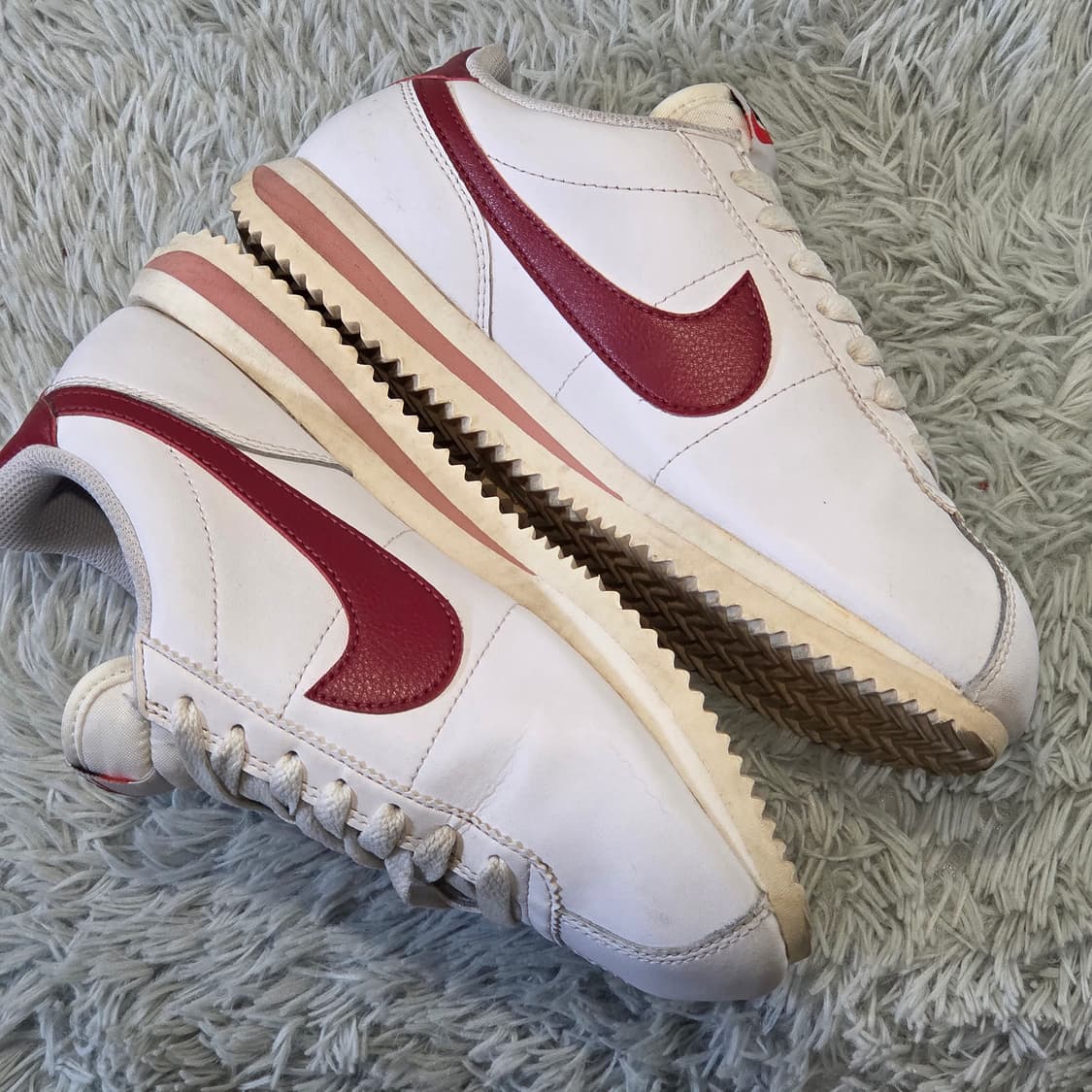 3q-27:나이키 코르테즈 클래식 레드/화이트 (23cm) 상품이미지6