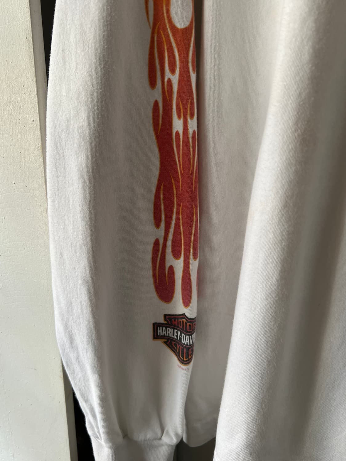 [L]할리데이비슨 Made in USA 플레임 포켓 롱슬리브 티셔츠 상품이미지5