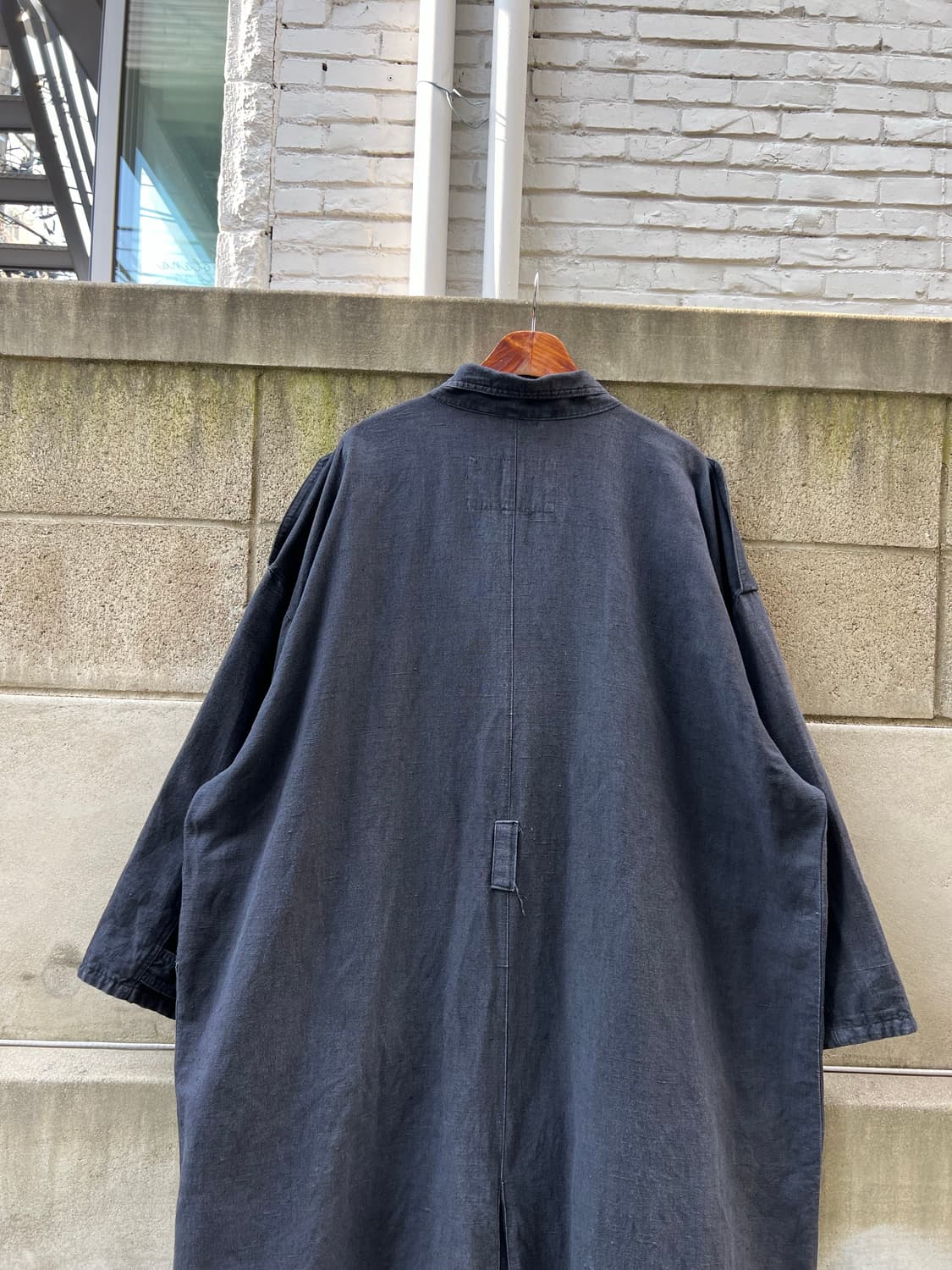 1980s BLACK FRENCH LINEN WIDE 블랙프렌치린넨코트 상품이미지9