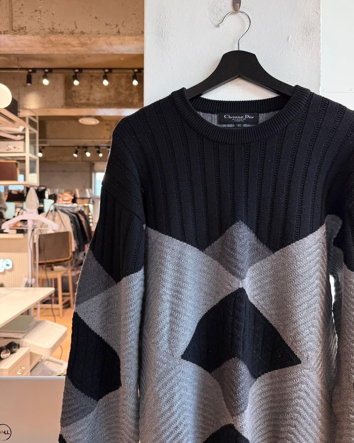 크리스찬 디올 몬슈어 스포츠 블랙 아가일패턴 니트  상품이미지4