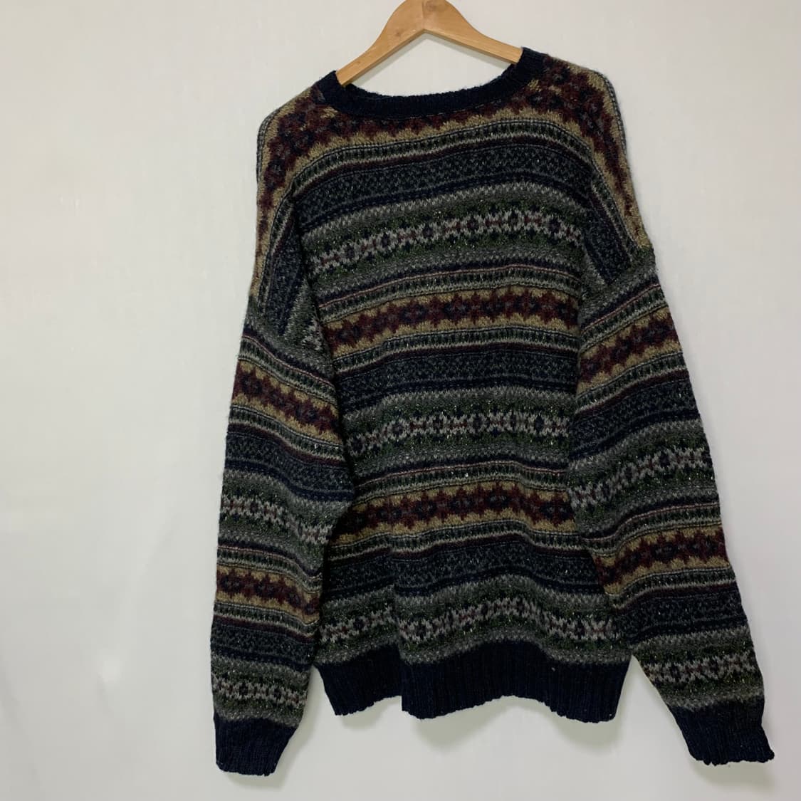 울리치 빈티지 패턴 긴팔 오버핏 니트 스웨터 남성 2XL 상품이미지4