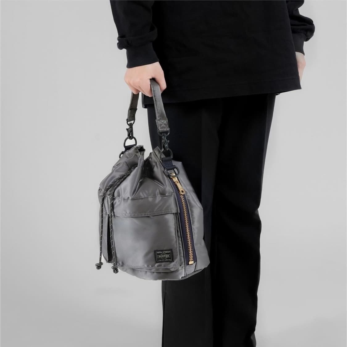 포터 탱커 툴백 네이비 토트백 크로스백 벌룬삭 벌룬색 상품이미지4