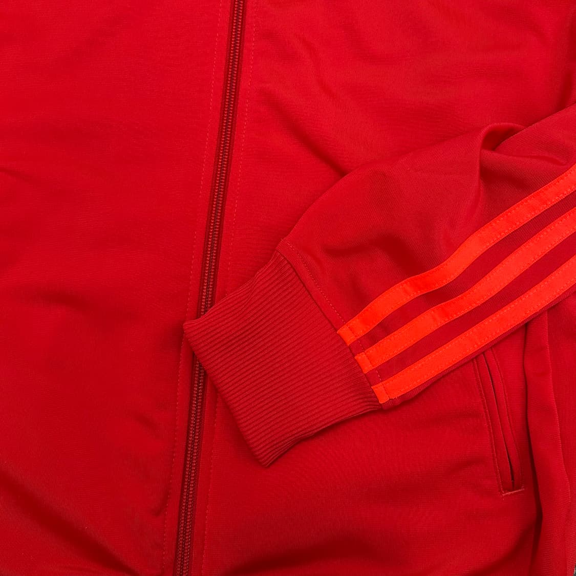 아디다스 구형 파이어버드 오렌지라인 레드 빈티지 져지 90 상품이미지6