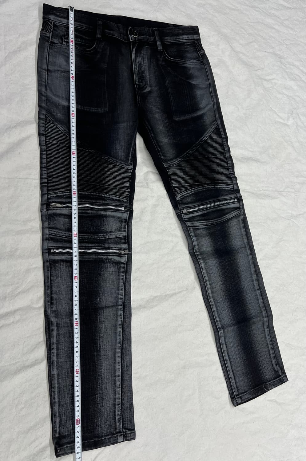 지퍼포인트 워싱 바이커진  상품이미지4