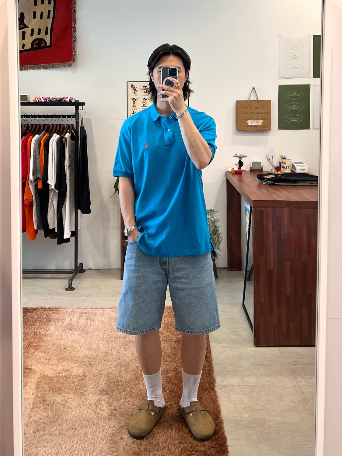 Polo RL 폴로 랄프로렌 카라티 pk 반팔 티셔츠 (blue) 상품이미지2
