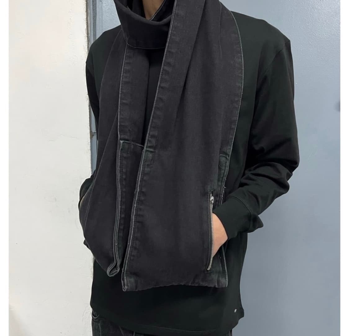 플라스틱프로덕트 MPa DENIM MUFFLER (BLACK) 머플러 상품이미지1