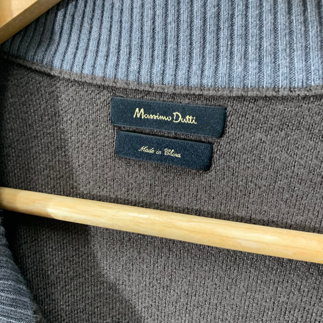 마시모 두띠 브라운 니트집업 상품이미지3