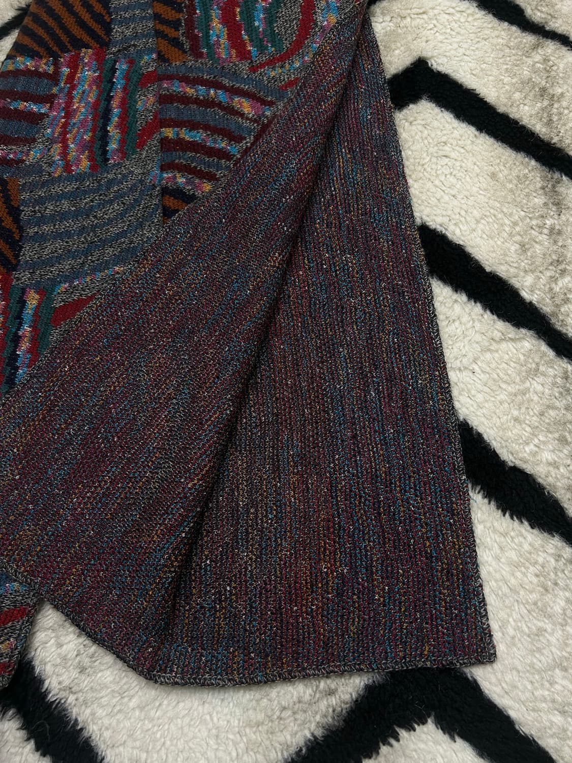 미쏘니 패턴 니트 롱 머플러 상품이미지4