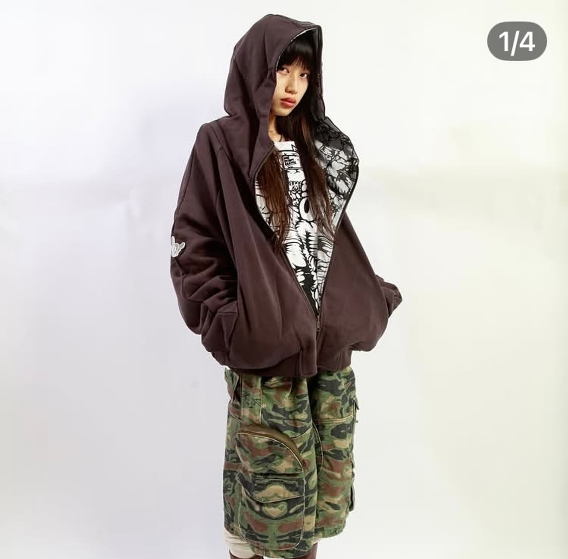 Yuminha beetle camo cargo shorts 상품이미지3