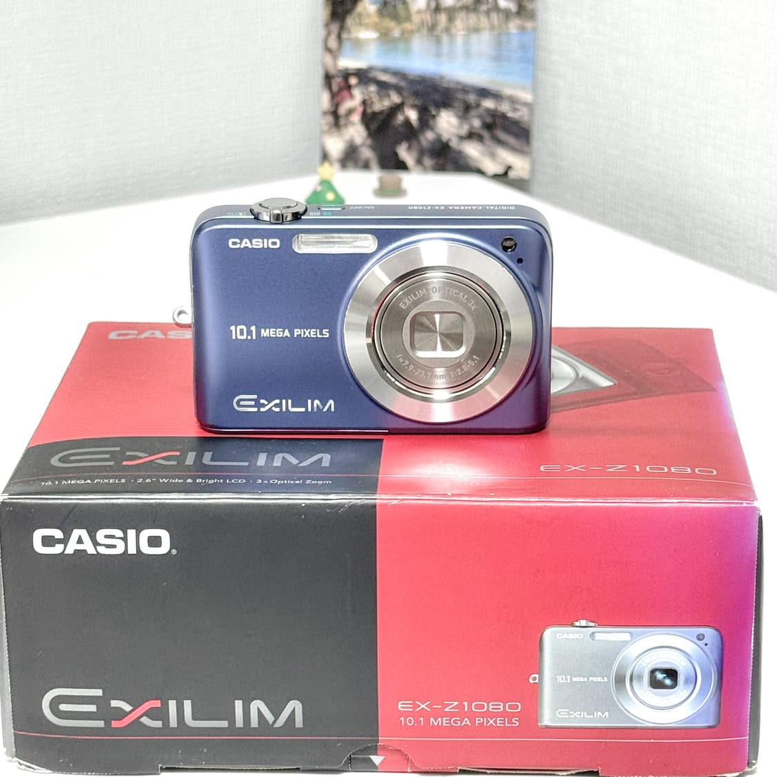 카시오 엑슬림 EX-Z1080 베이비블루 빈티지디카 상품이미지5