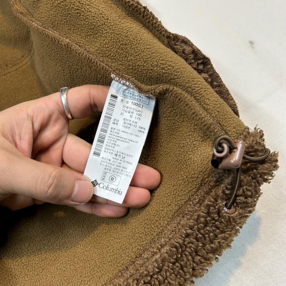 L) 컬럼비아 브라운 플리스 후리스 파일 자켓 상품이미지7