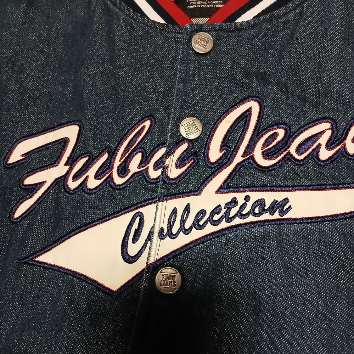 fubu 후부 데님 바시티 청자켓 올드스쿨 푸부 상품이미지6