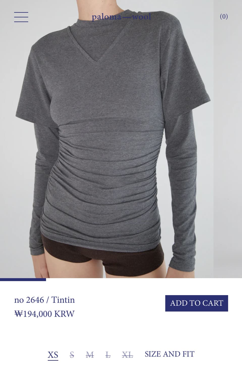 (XS,S,M) 팔로마울 no2646 Tintin 레이어드 탑 상품이미지6