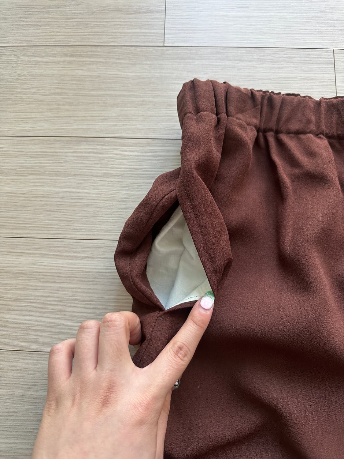 꼼데가르송 꼼데가르송 브라운 밴딩 와이드 팬츠 상품이미지3