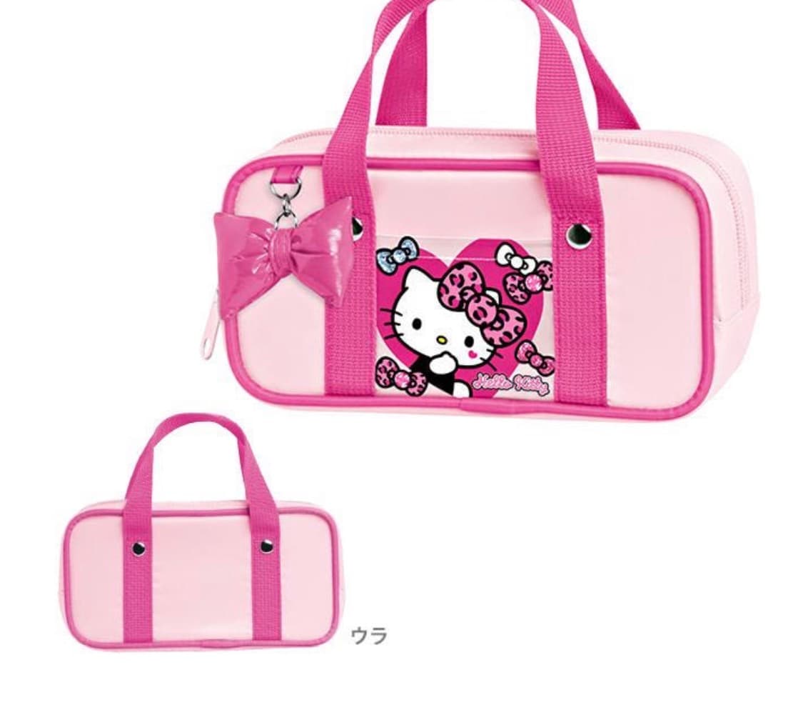 헬로키티 갸루 핑크 파우치 리본 참 상품이미지1