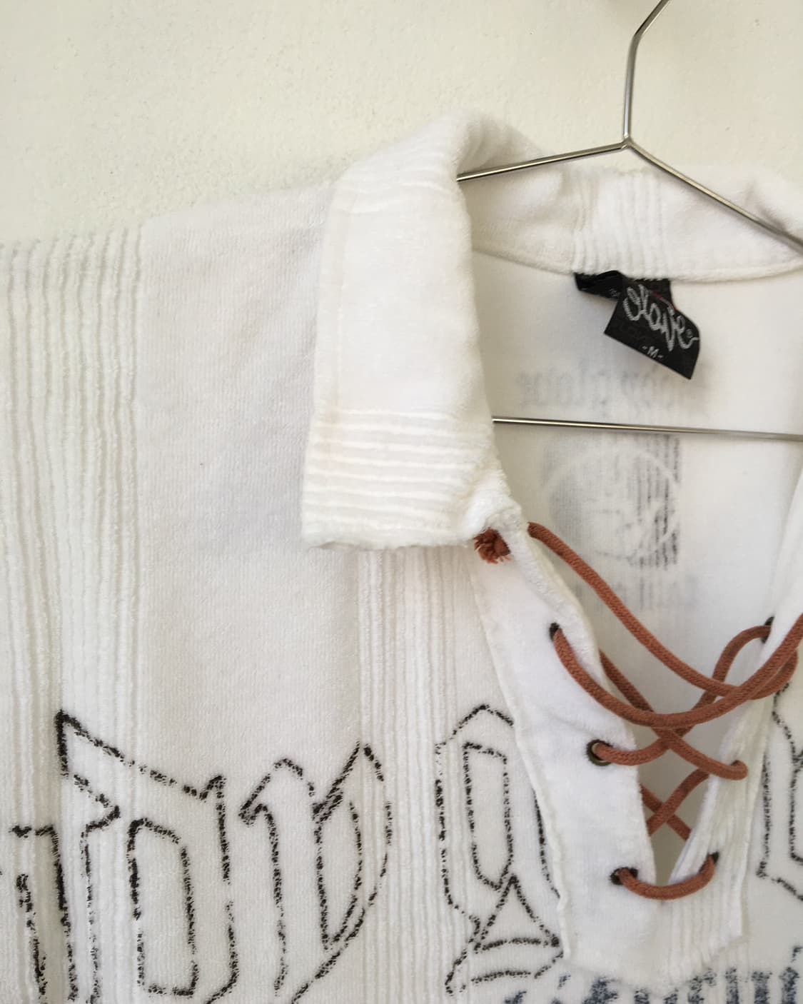 Lace up point ribbed pk t 상품이미지4